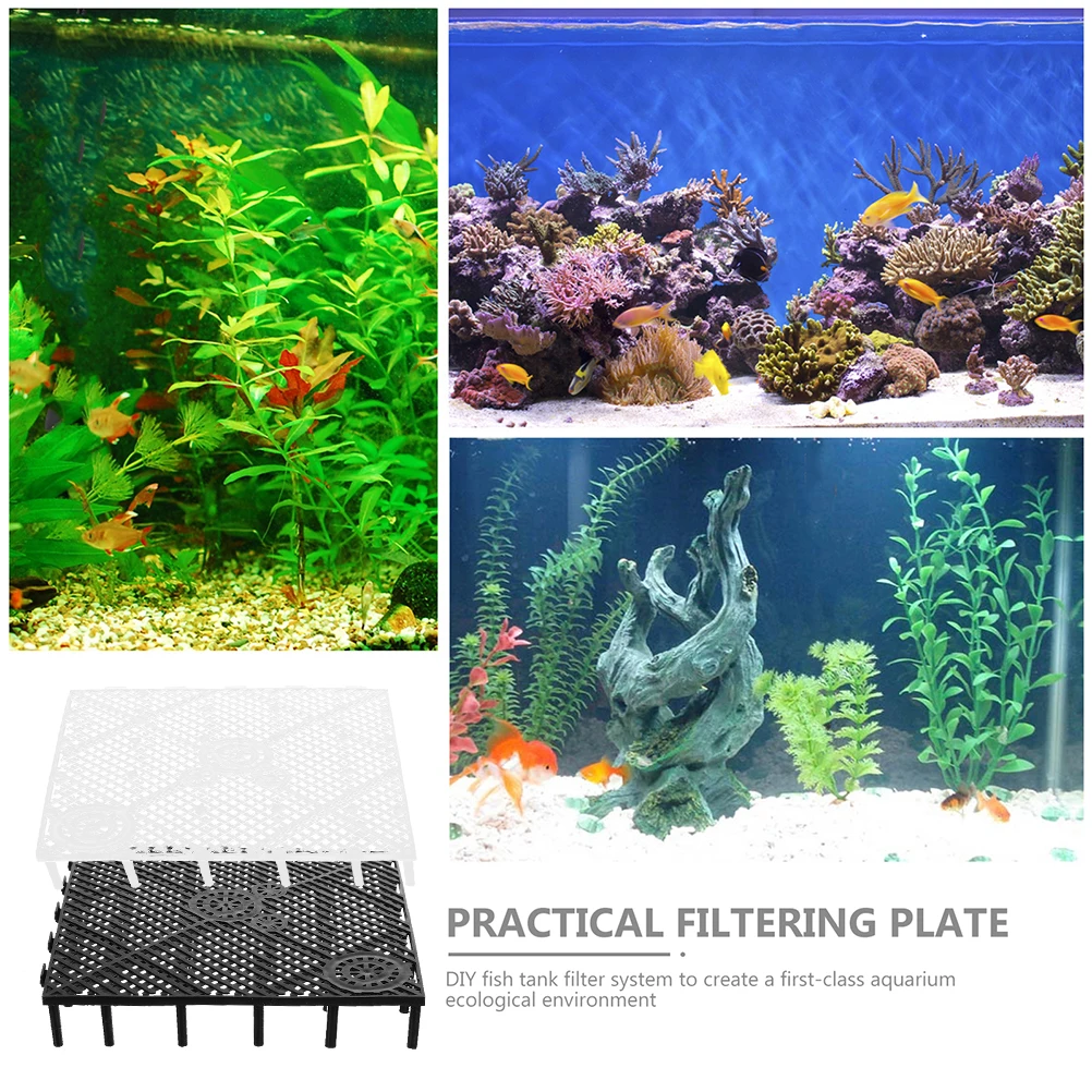 

12pcs Plastic Filter Bottom Grid Plate Lightweight Separator Aquarium Divider Board Fish Filtering Tray Aquarium Accessories