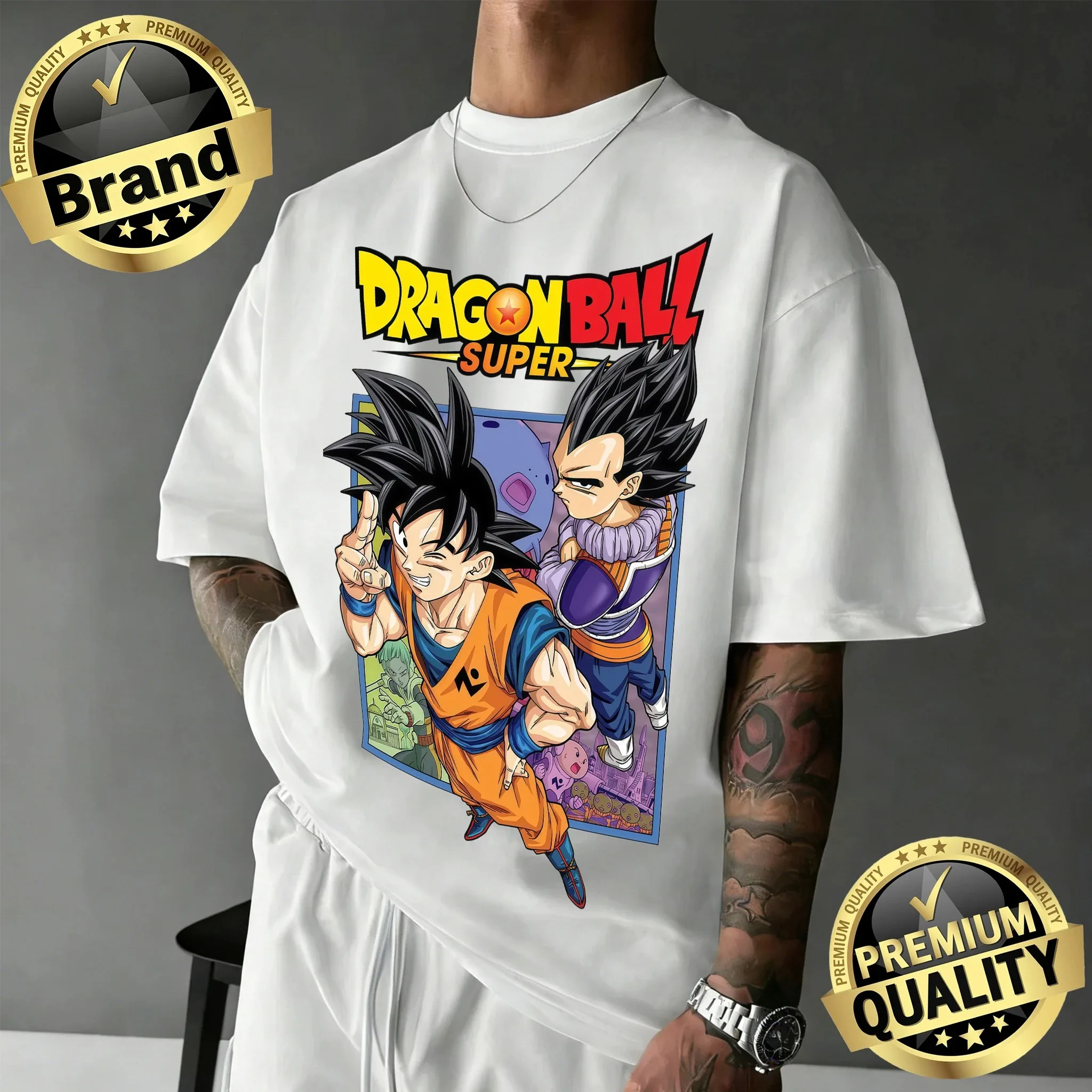 

2026 New Summer Dragon Ball 40th Anniversary Son Goku Anime Printed Streetwear T-shirt Extra Size Casual Unisex Y2k
