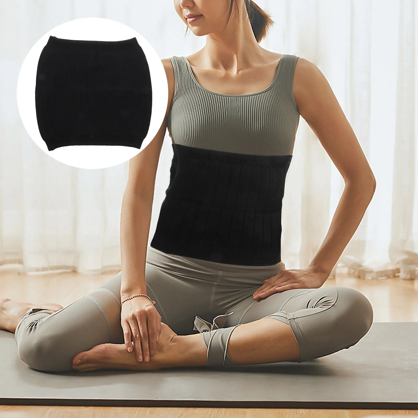 

Thickened Waist Support Belt Winter Stomach Warming Belt For Cold Weather Outdoor Use Universal Adult Belly Warmer Men