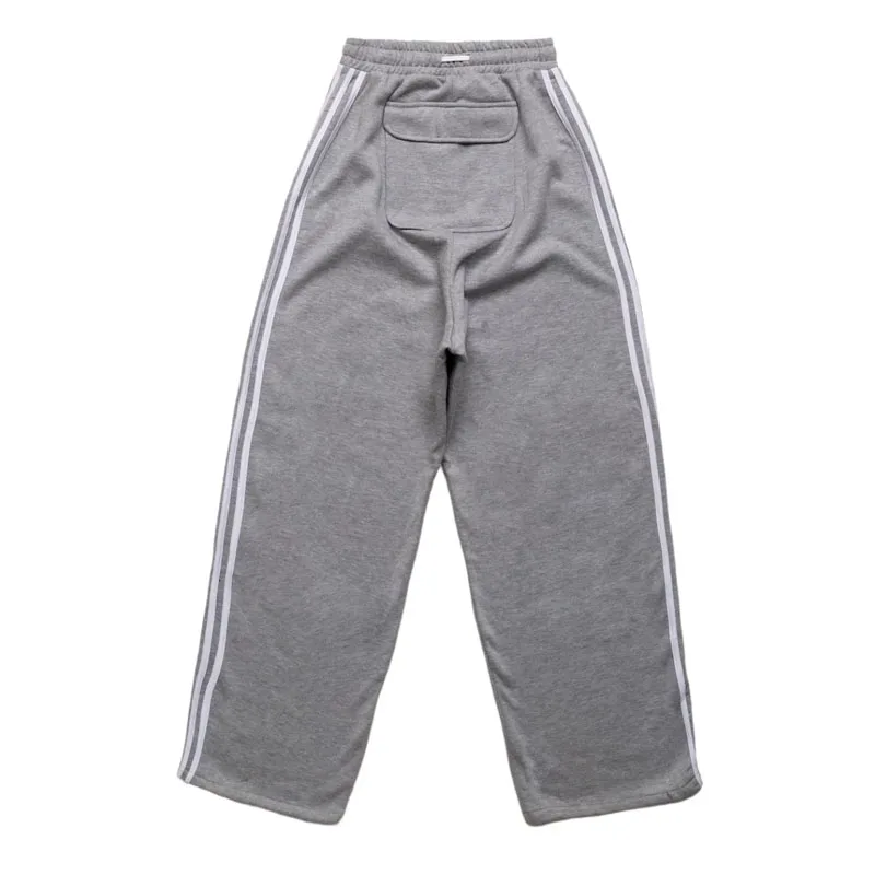 

2025 European and American street fashion new decoration unisex trendy hanging rope side straight printed pants