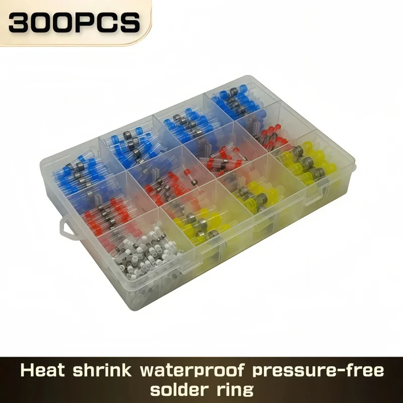 

300 шт. термоусадочных соединителей для проводов, водонепроницаемые и изолированные электрические клеммы, стыковые соединители