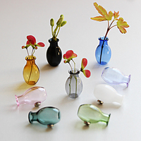 Mini Glass Vase Fridge Magnet Decoration Creative 3D Vase Micro Landscape Ornament Fridge Magnets Place Pant Flower Arrangements