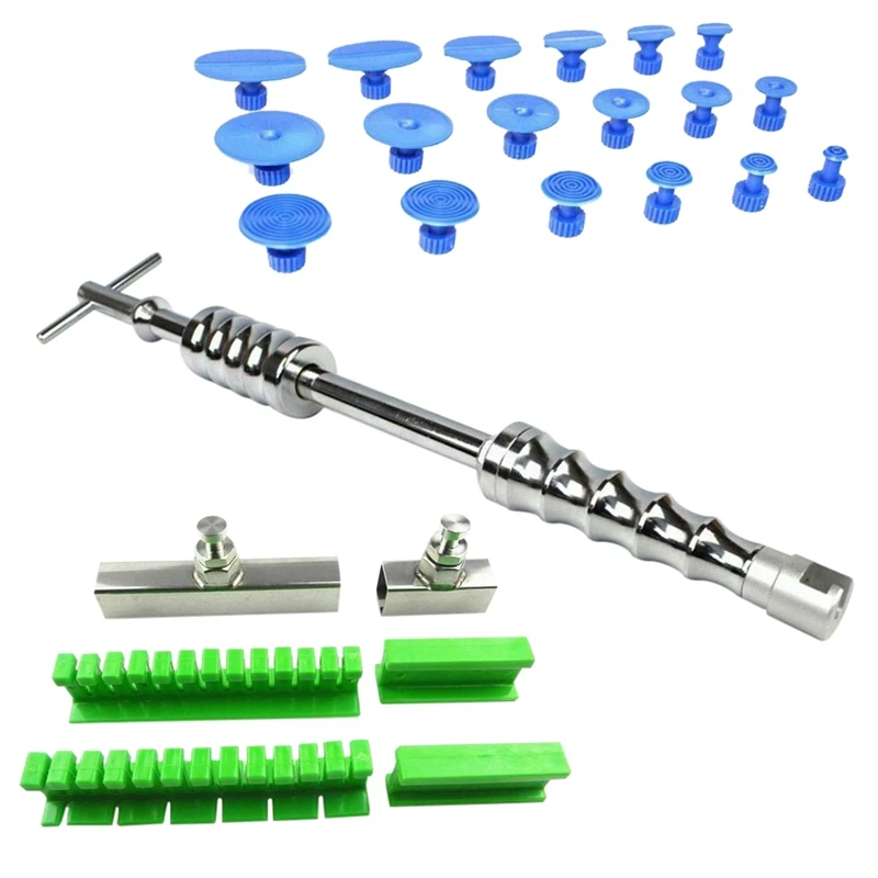 PDR- Tools Slide Hammer Glue Tabs Tools Car Paint-Free Dent Repair Tool Kits Dent Puller Sheet Metal Dent Repair Tool