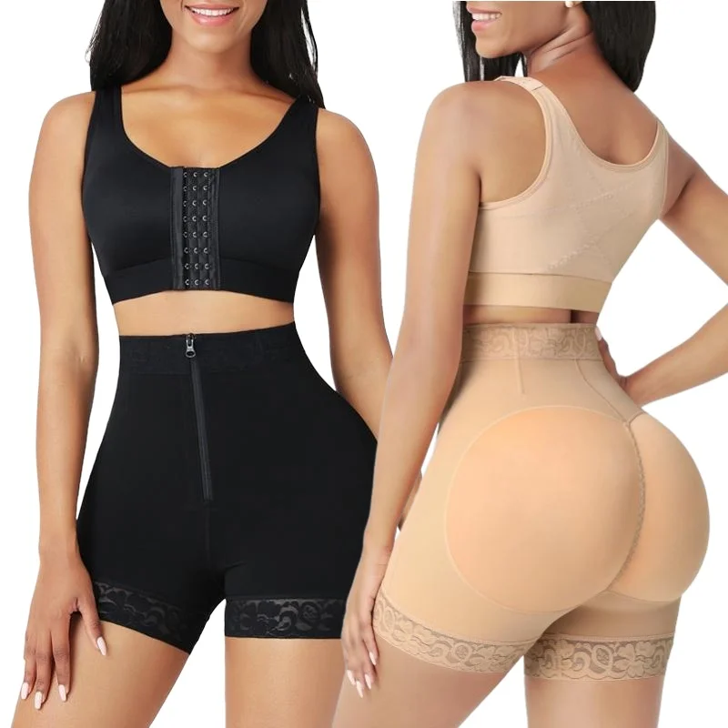 

Zipper Shapewear High-Waisted Hip-Lift Butt Lifter Lace Hip Lift Pants Postpartum For Women Slimming Body Shaper Control Panties