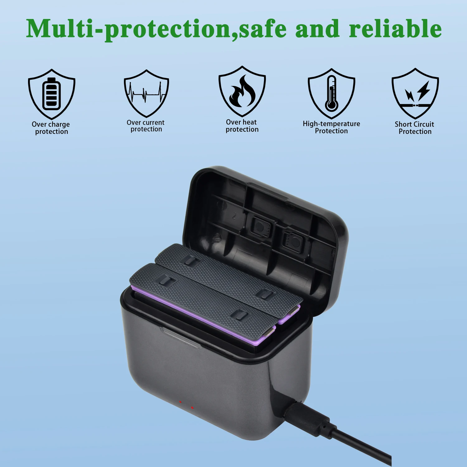 بطارية بديلة 2860 مللي أمبير في الساعة لـ Insta360 X5، صندوق شاحن سريع لملحقات كاميرا الحركة Insta 360 X5