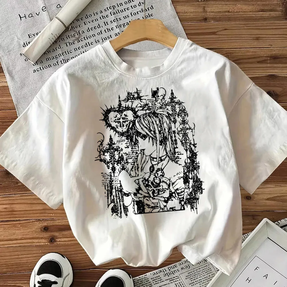 Death Note shirt teen aesthetic Classic Grunge graphic Punk anime shirt Punk Classic Digital Colorful Retro