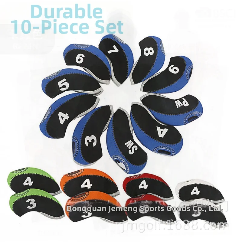 10 قطع جولف الحديد مجموعة نادي رئيس يغطي دائم عدم الانزلاق قبعات واقية أبيض أحمر أخضر أزرق برتقالي عالية الجودة المحمولة جولف #4