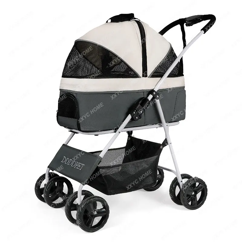 Pet Stroller Lightweight Folding Separated Dog Trolley Small Dog Cat out Trolley