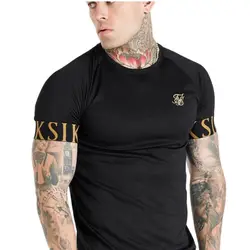 2022 Sik Silk T Shirt Men Summer Short Sleeve Compression Tshirt Mesh Tops Tee Brand Odzież męska Casual Fashion T-shirts Men