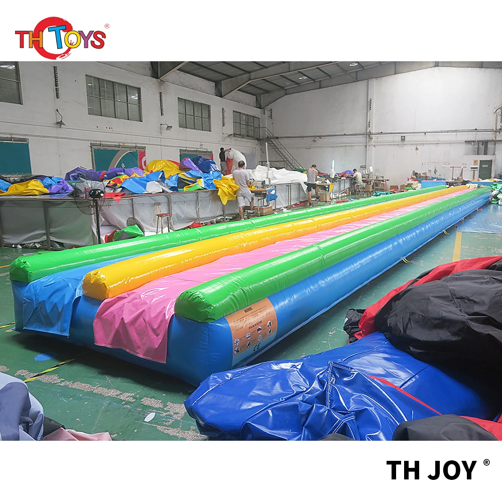 

20m 60ft long double lanes inflatable water slide sliding lanes for adults kids commercial inflatable wet slide,free air ship