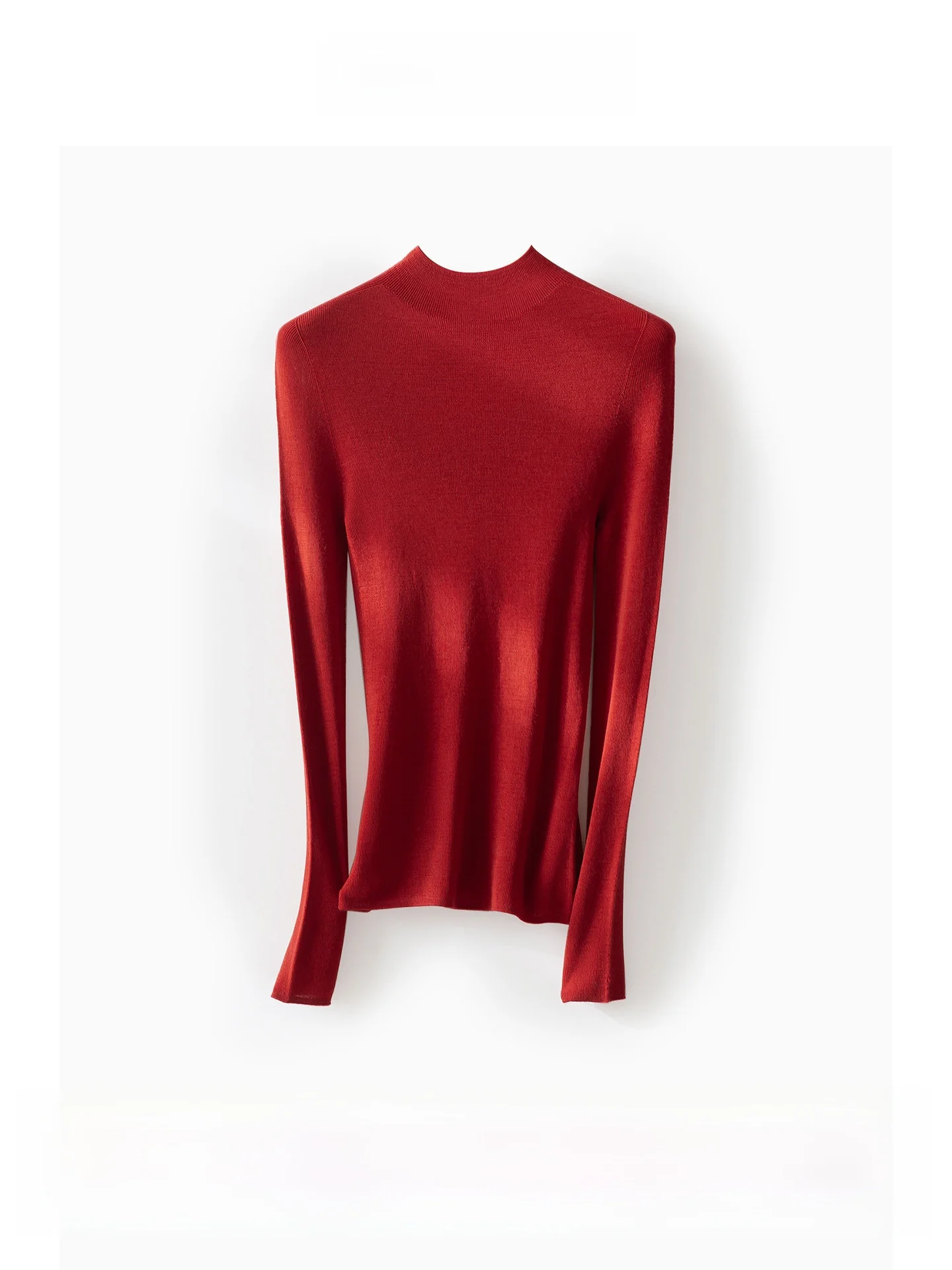

CVANEA Sl Inteated Yangzhou Silk Fine Spun 00 Wool hine Waable Versatile Knitted Sweater Top for Women
