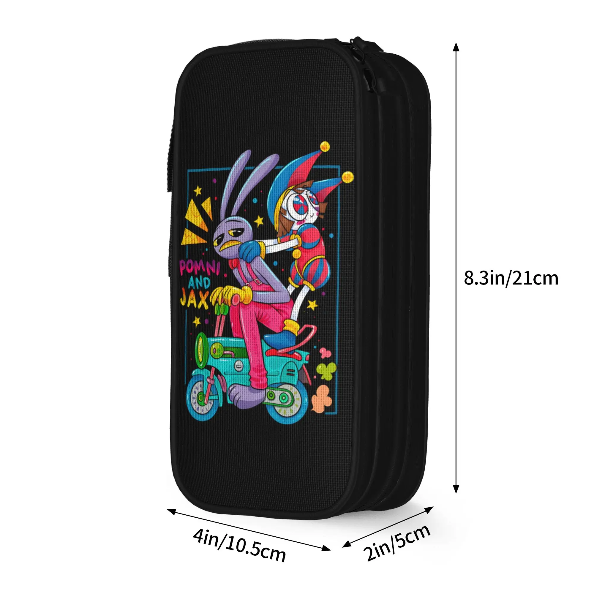 TADC Pencil Case Cute  Pomni and jax  Pen Bag Student Big Capacity School Supplies Zipper Pencilcases