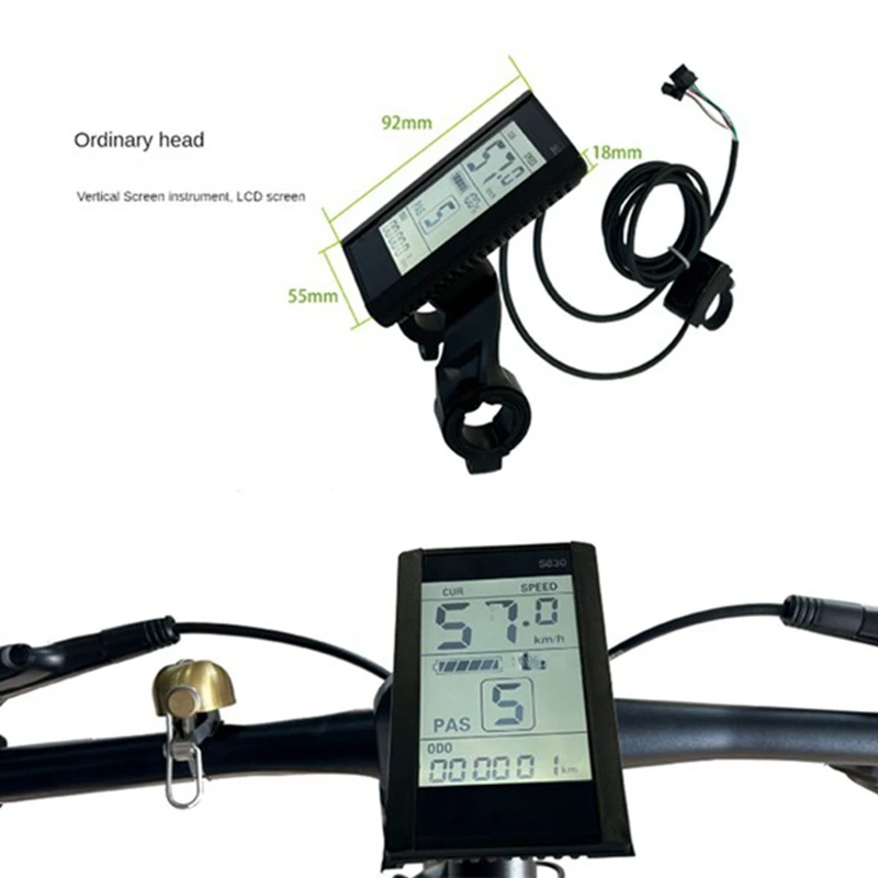 Conjunto de controlador tri-modo 30a 36v 48v 1000w para kit de conversão de motor de bicicleta elétrica com display s830 acelerador de polegar