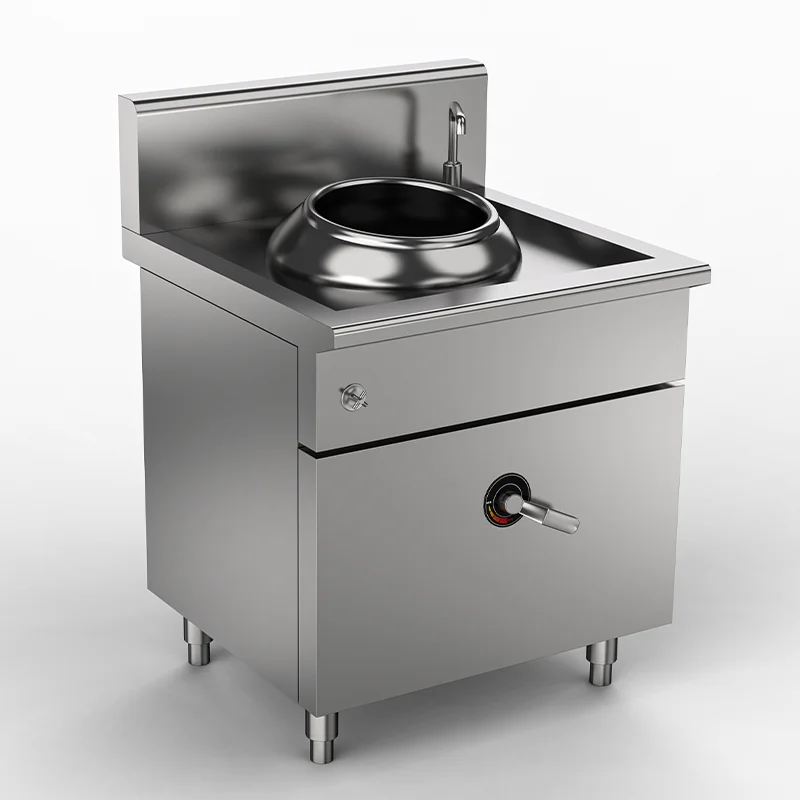 

Commercial Kitchen Induction Cooktop With Wok Restaurant Single Burner Induction Wok Range High Efficiency Cooking Wok Pot