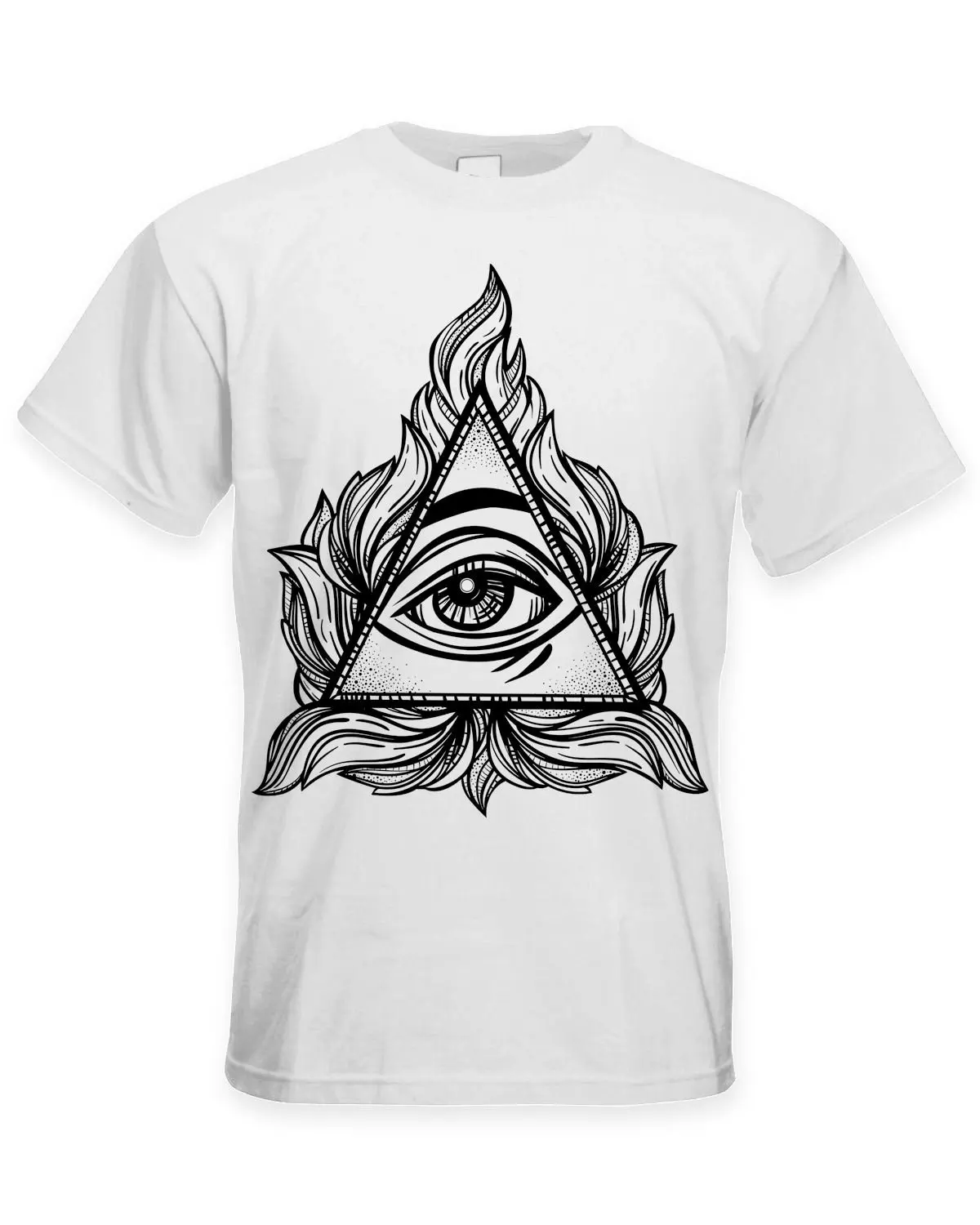 Tribal T-Shirts Seeing Eye in A Triangle Illuminati Large Print Men's T-Shirtvintage Luxury High quality brand oversizedUnisex T