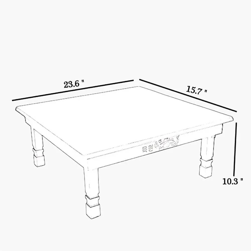 olding Solid Wood Coee Table, Low loor Sitting Table, Korean Tea Table oldable Desk Kotatsu Table, RecChabudai Meditation Altar