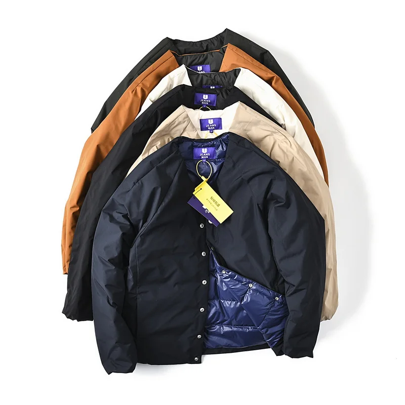 

Высококачественная зимняя мужская пуховая куртка (90% белый пух) для повседневной носки, водонепроницаемая, для активного отдыха, молодежная, стильная