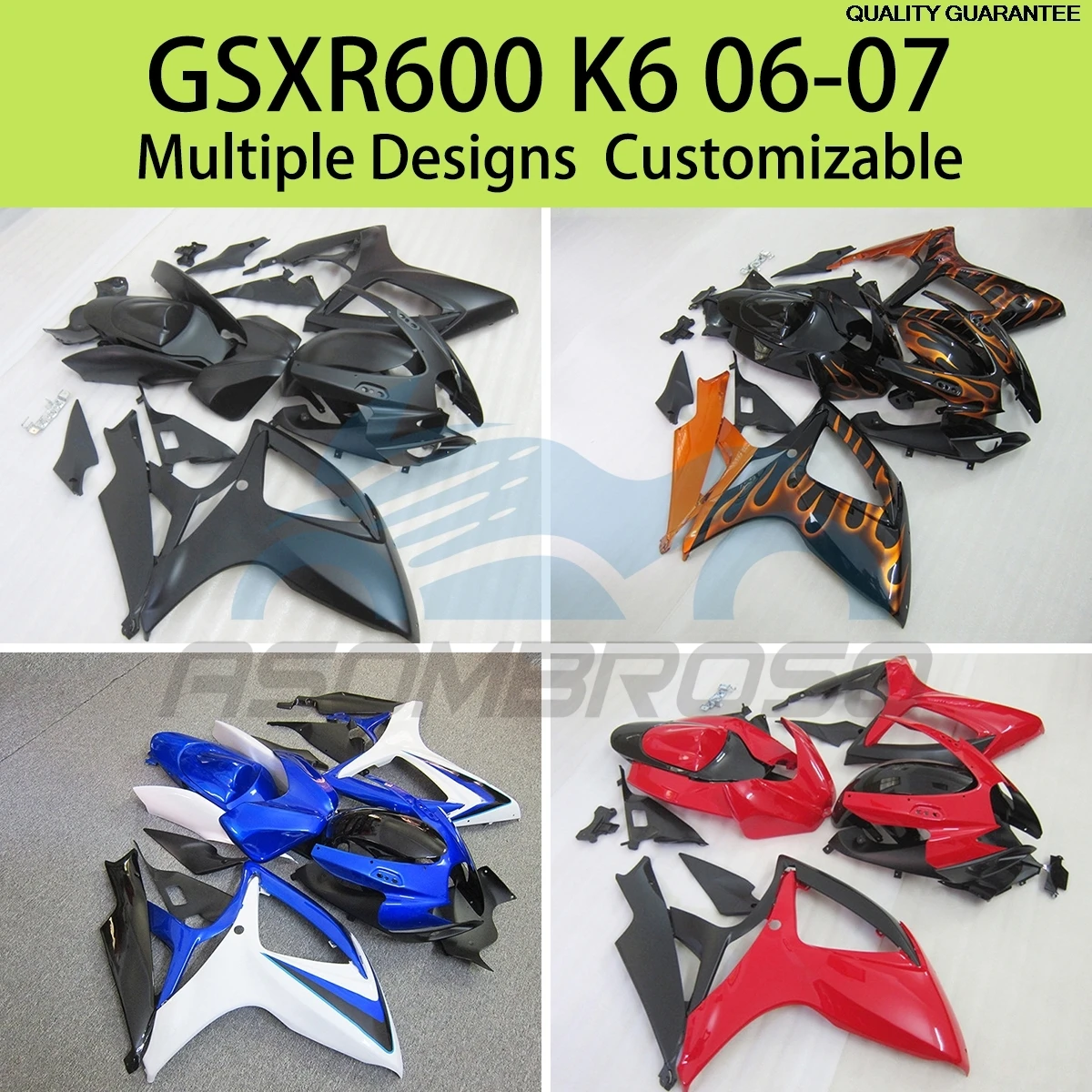 Prime Fairings for SUZUKI GSXR 600 750 K6 2006 2007 Motorcycle Fairing Set Panel Kit Fit GSXR600 GSXR750 06 07