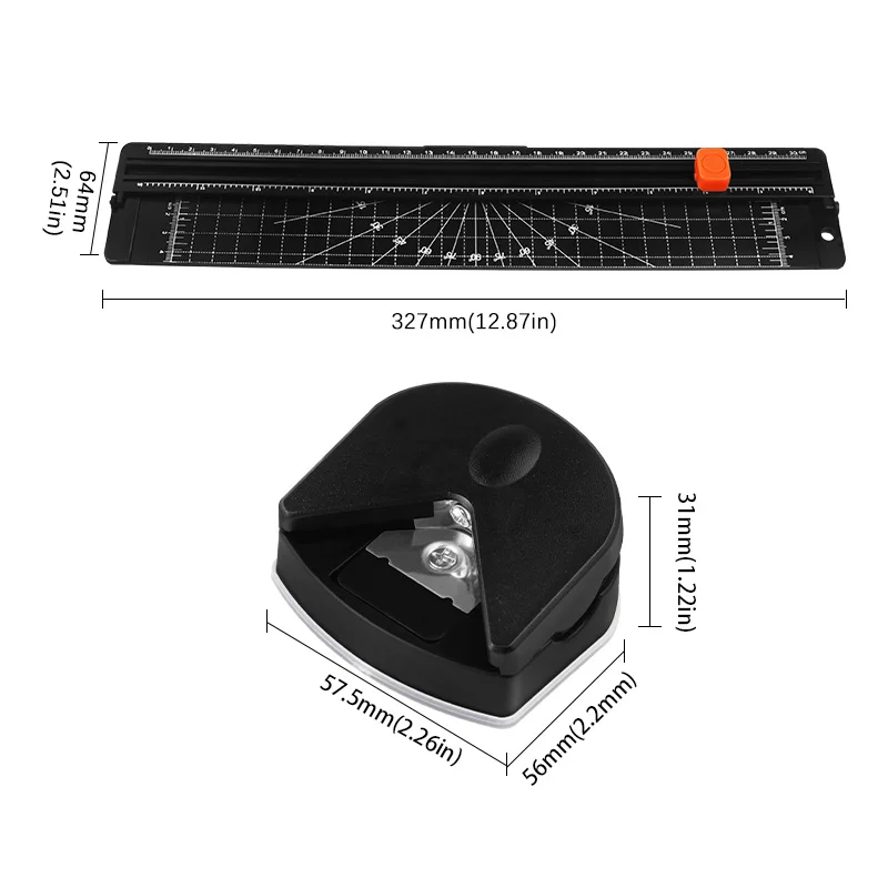 A4 Paper Corner Cutter Chamferer Small Household Office Use Paper Trimmer Edge Rounder Tool