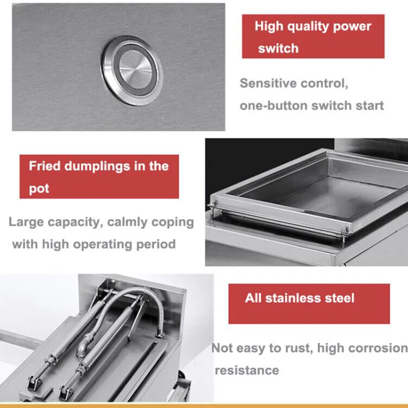Automatic Stainless Steel Gyoza Dumpling Cooker Fried Dumpling Cook Machine Fried Dumpling Making Machine
