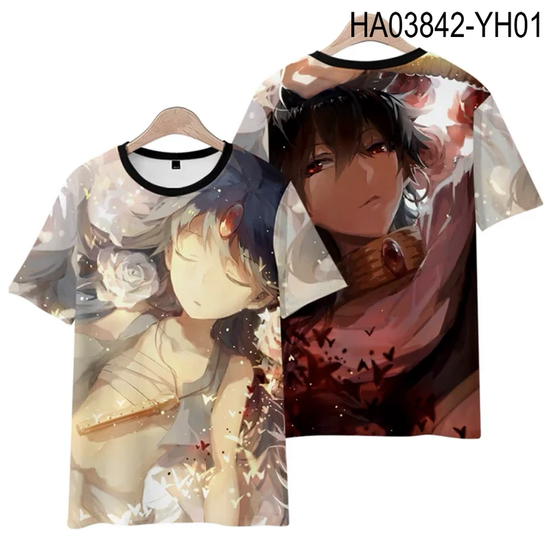 Magi The Kingdom of Magic 3D Printing T-shirt Summer Fashion Round Neck Short Sleeve Popular Japanese Anime Streetwear Plus Size