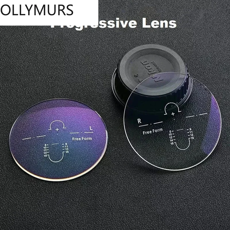 KIZN Progressive Prescription Glasses Custom Photochromic Myopia Optical Lens Eyewear Men Square Eyeglasses Titanium Frame