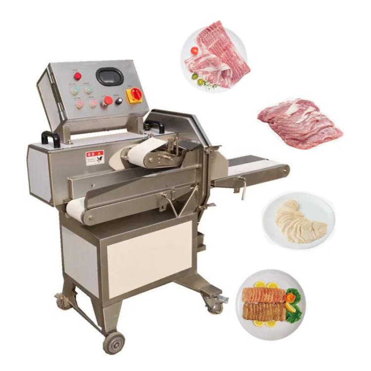 ماكينة تقطيع اللحوم الأوتوماتيكية لقطع اللحوم المطبوخة ماكينة تقطيع لحم الخنزير الأوتوماتيكية الكهربائية