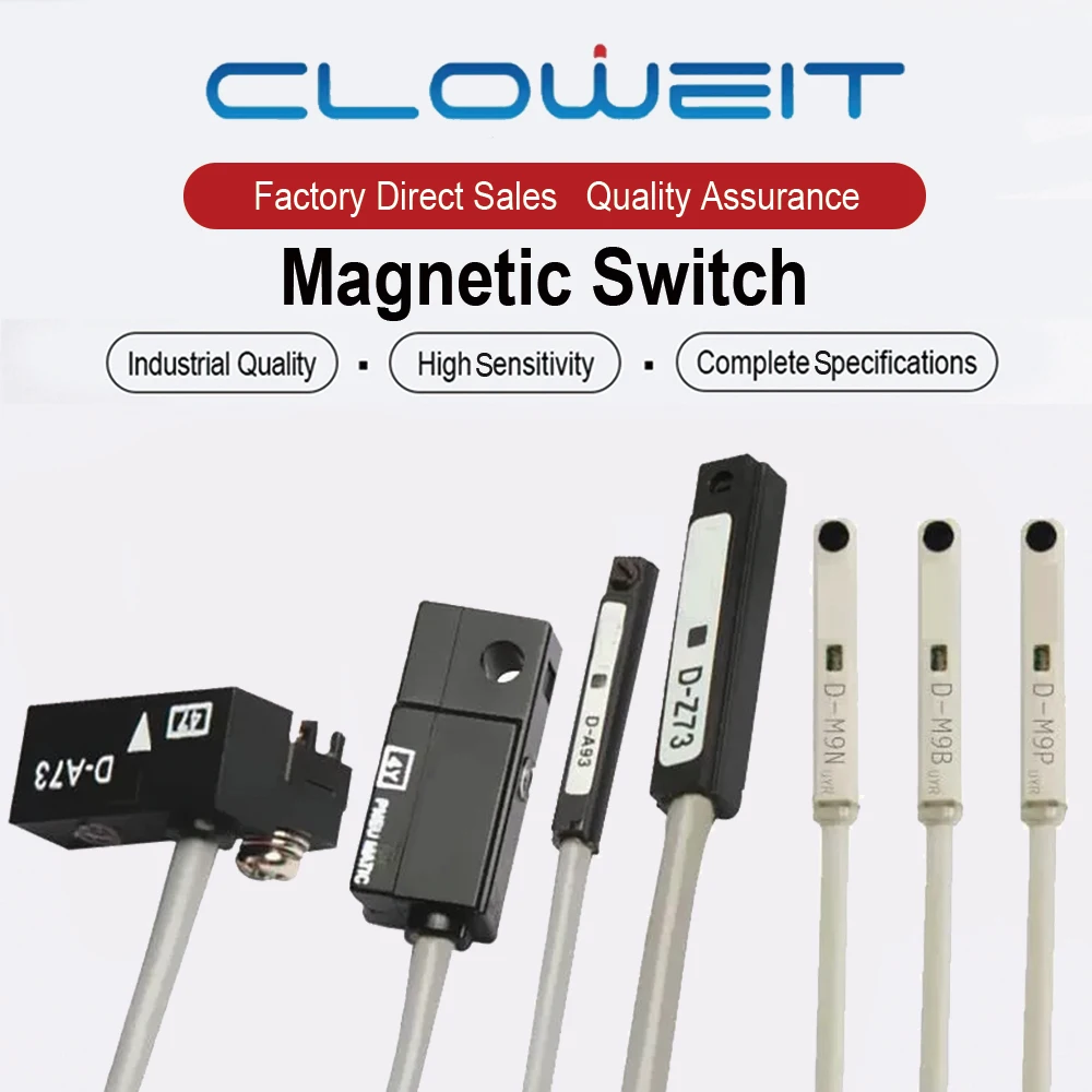 Cloweit Proximity Reed Switch 2-wire 3-wire Magnetic Switch Sensor D-A93/C73/3C-D-Z73L/D-M9N/M9B/M9P Cylinder Sensor