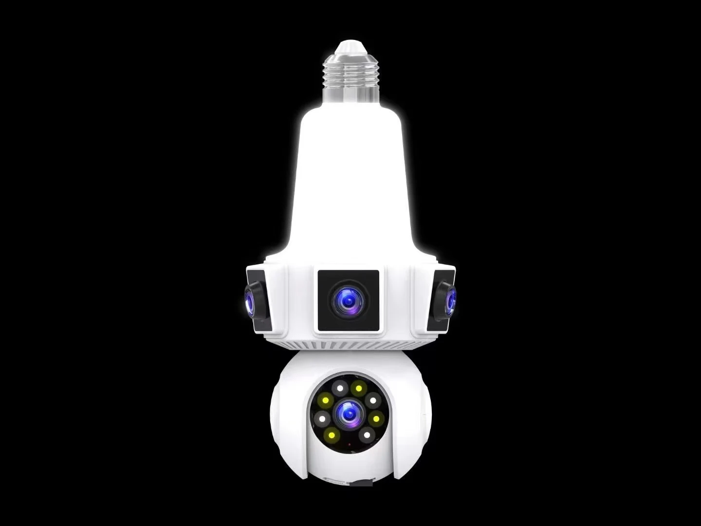6MP V380Pro Dual Lens E27 Full Color Wireless PTZ IP Dome Camera AI Humanoid Detection Home Security CCTV Baby Monitor