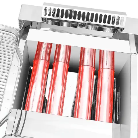 30L/40L LPG 가스 딥 프라이어 30 리터 상업용 1 탱크 치킨 튀김 기계 (온도 조절기 온도 조절 장치 포함)