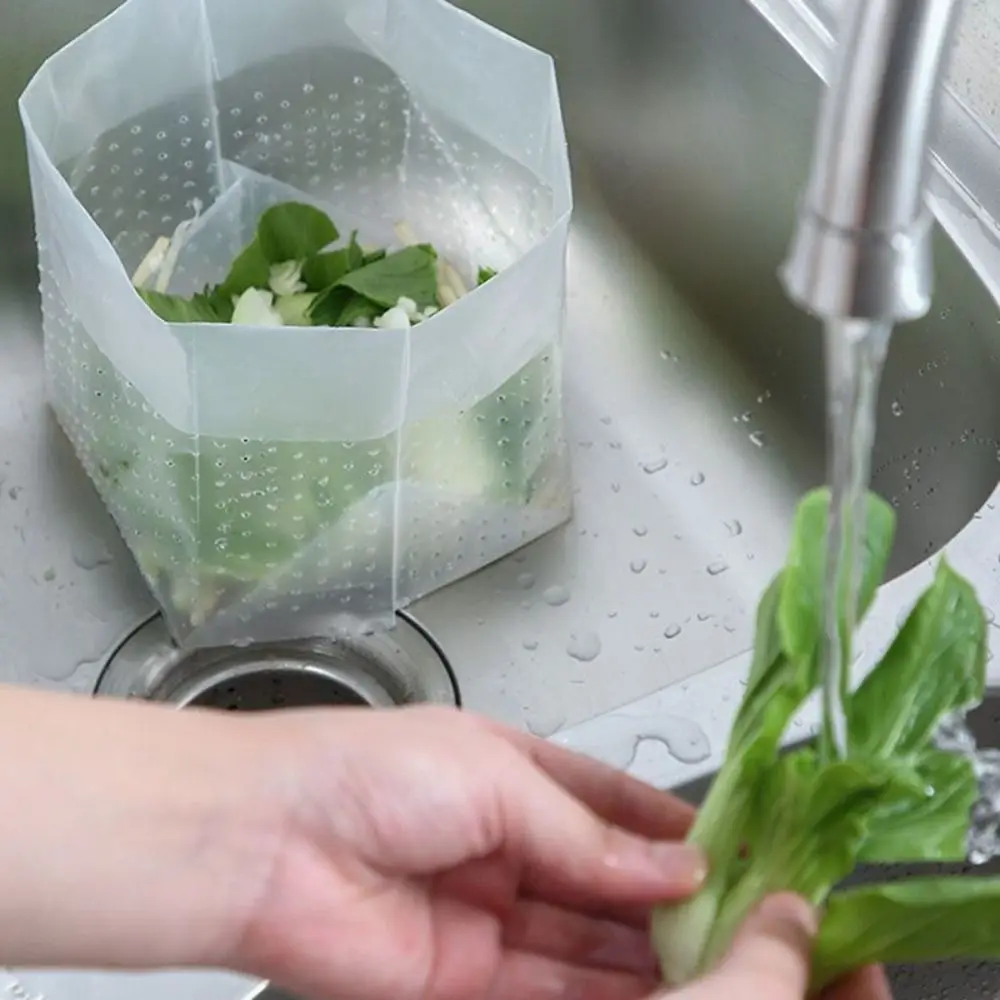 

120PCS Anti-Clogging Kitchen Sink Drainage Bags Foldable Stand-Up Design Sink Strainer Bag Odor-Control Plastic