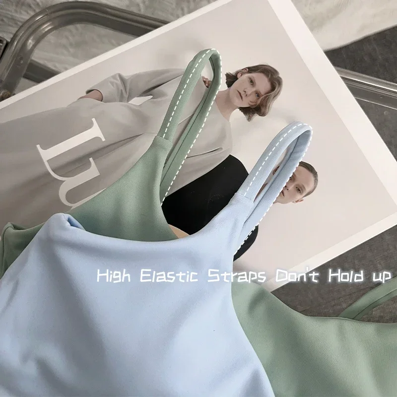 Tinta unita donna Fitness reggiseno collant Yoga gilet ad alta resistenza antiurto palestra sport Top Sexy biancheria intima traspirante per le donne palestra