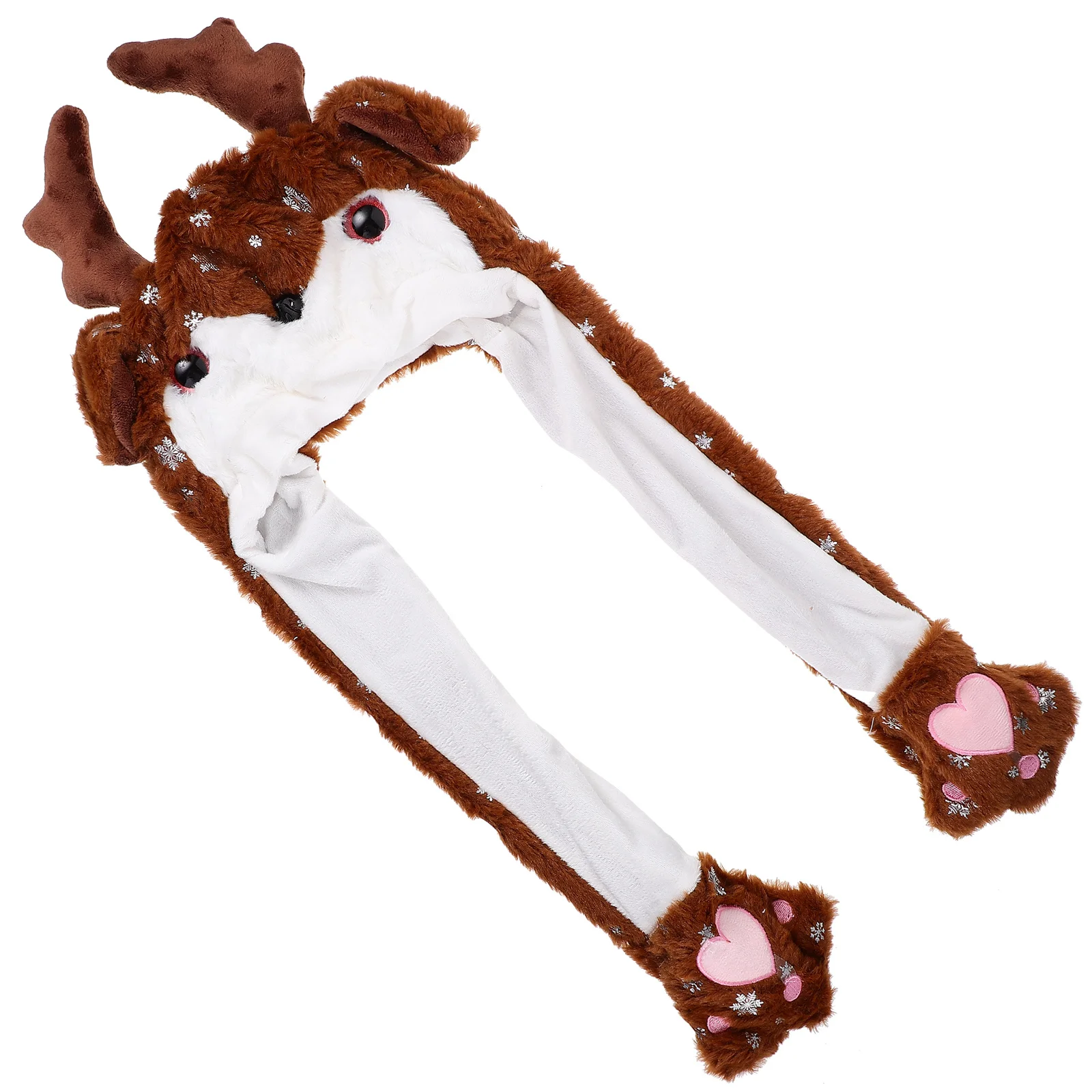 

Reindeer Moving Ear Hat Christmas Warm Keeping Cap For Holiday Party Xmas Cosplay Costume Photo Prop Party Supplies