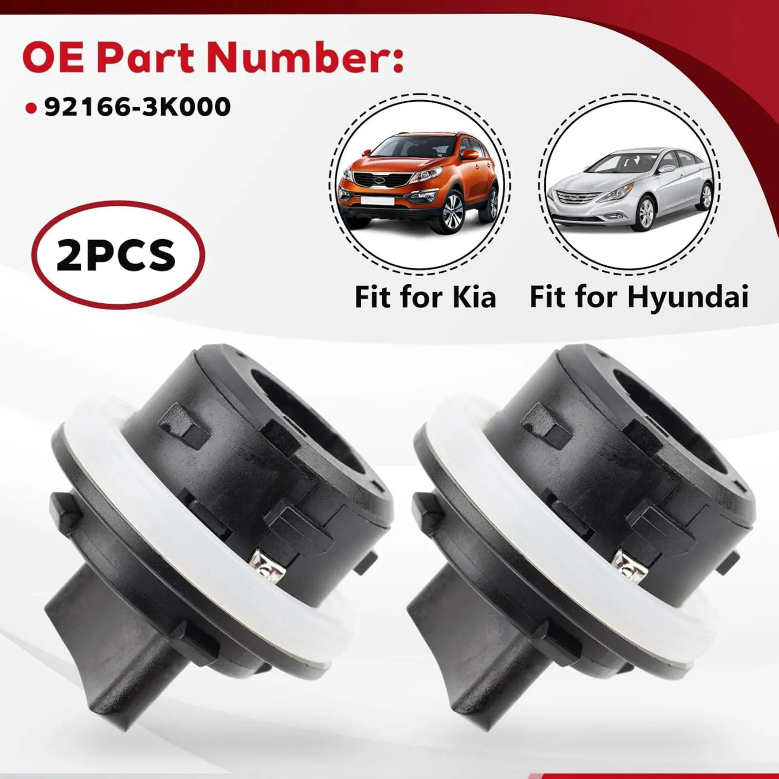 2pcs Front Turn Signal Lamp Socket Holder 92166-3K000 for Kia Hyundai Sorento Soul Forte Optima Sportage Elantra Santa 05-2022