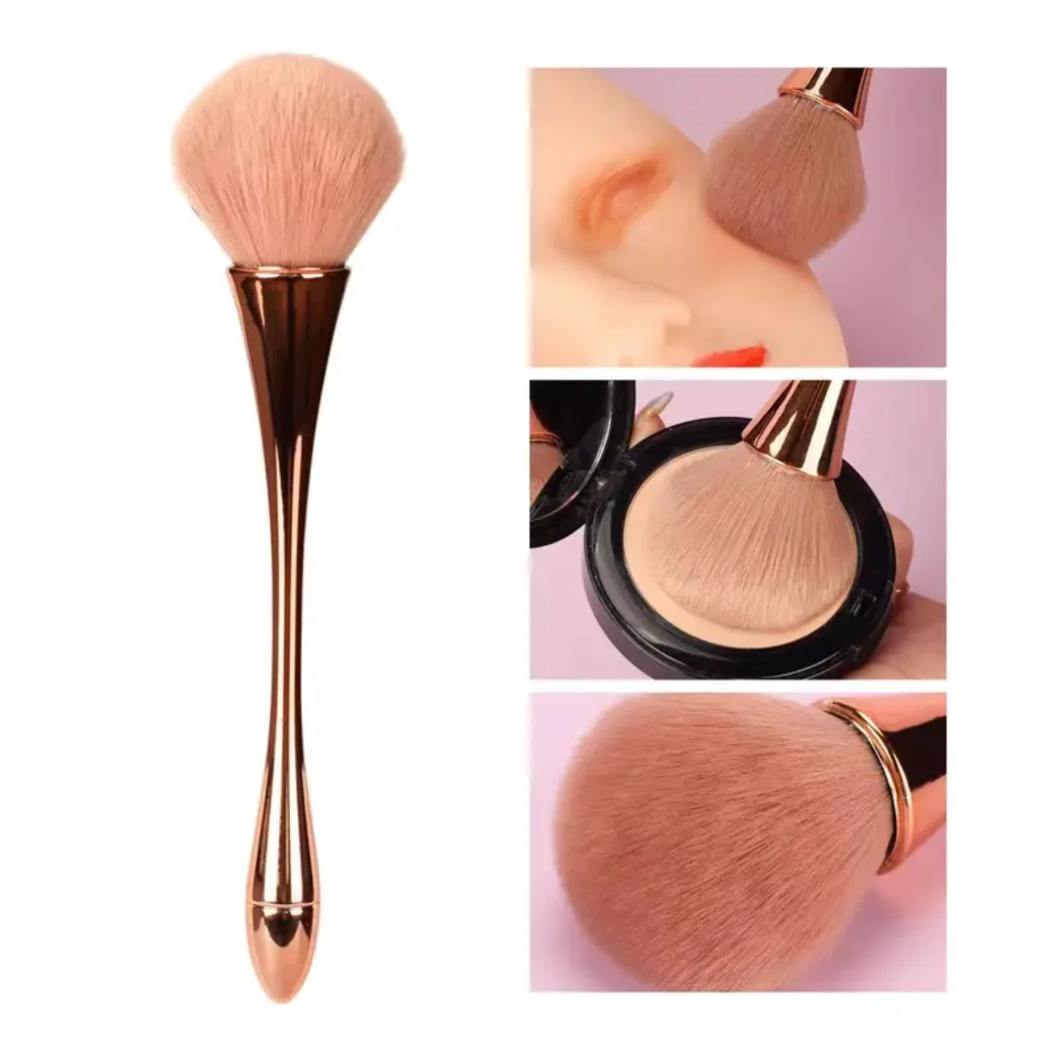 High-Quality Powder Brushes for Flawless Makeup Application - Essential Cosmetic Tools with Elegant Box - Foundation Makeup Brus