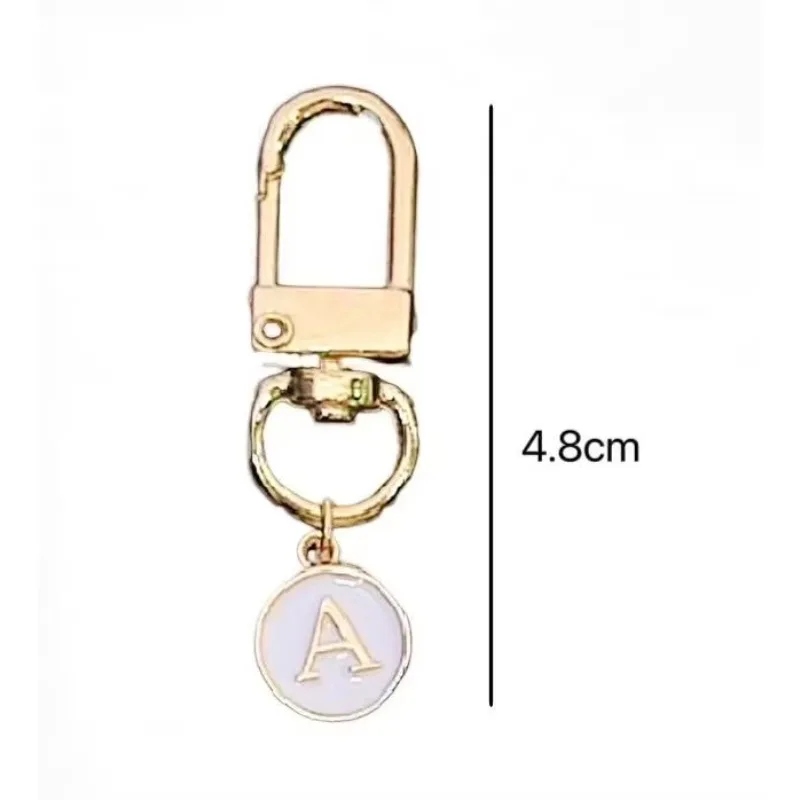 A-Z Name Letter Keychain Alphabet Keyring Metal Holder Women Bag  Charms Accessories Luxury Personalized Gift Jewelry Llaveros