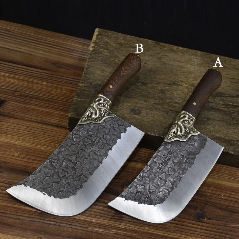 

Slicing knife Longquan kitchen knife forging chopping chef special knife meat and fish home sharp cutting edge