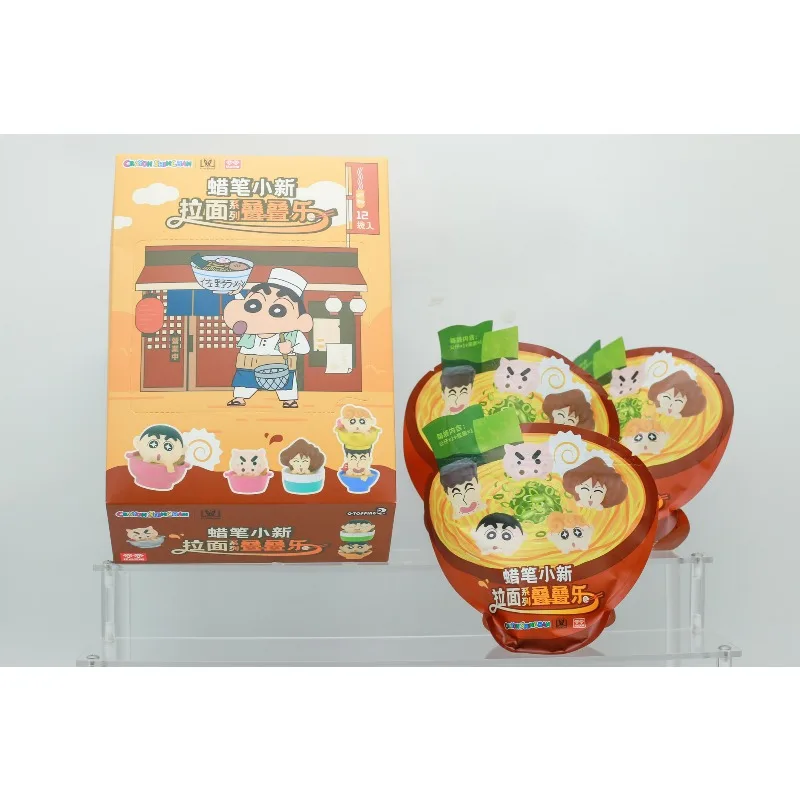 

Crayon Shinchan Blind Box Toys Ramen Series Stacking Game Mystery Bag Kawaii Mini Figure Doll Toy Collect Ornaments