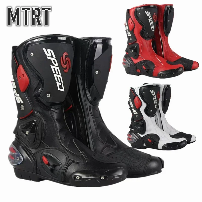 PRO-BIKER Speed Motorcycle Shoes Racing Boots Off-road Boots Racing Shoes Off-road Rider Boots for Men and Women