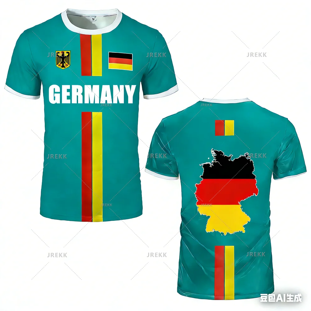 New Germany Maillot Football Jersey For Men Casual Stripe T Shirts Breathable Quick Drying Sports Tees Soccer Jersey Man Clothes