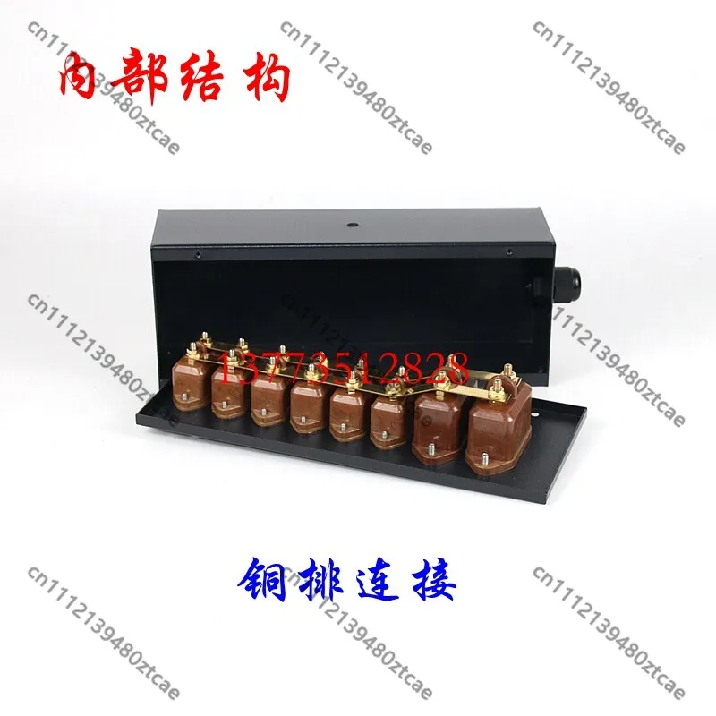 8 Channel 10A 40A Stage Light Junction Box Copper Strip Terminal Bakelite Socket Power Distribution Box