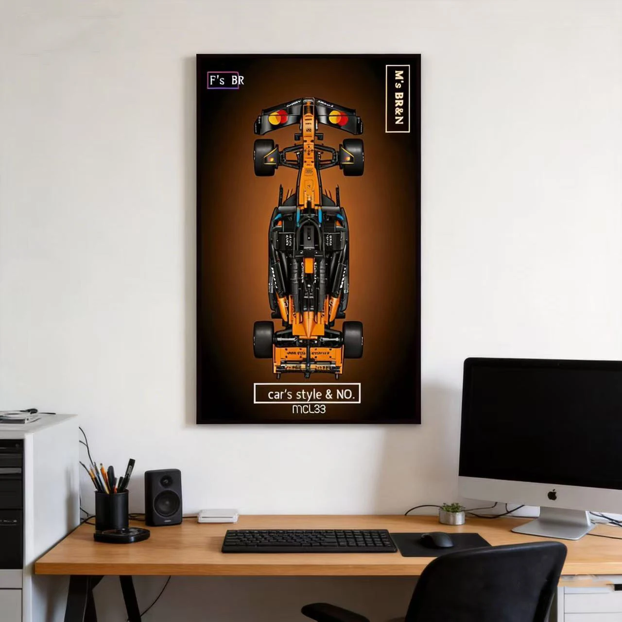 2026 NEW Display Wallboard suitable for LEGO 42228 McLaren MCL 39 building block car model Wall Mount Display box Photo Frame