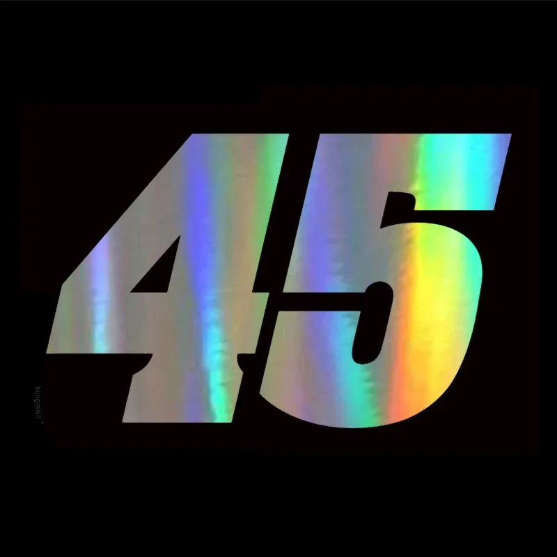 Motorcycle Sticker Number 45 Reflective Car Stickers Moto Auto Window Decal Motorbike Styling for Vespa Yamaha Suzuki Honda BMW