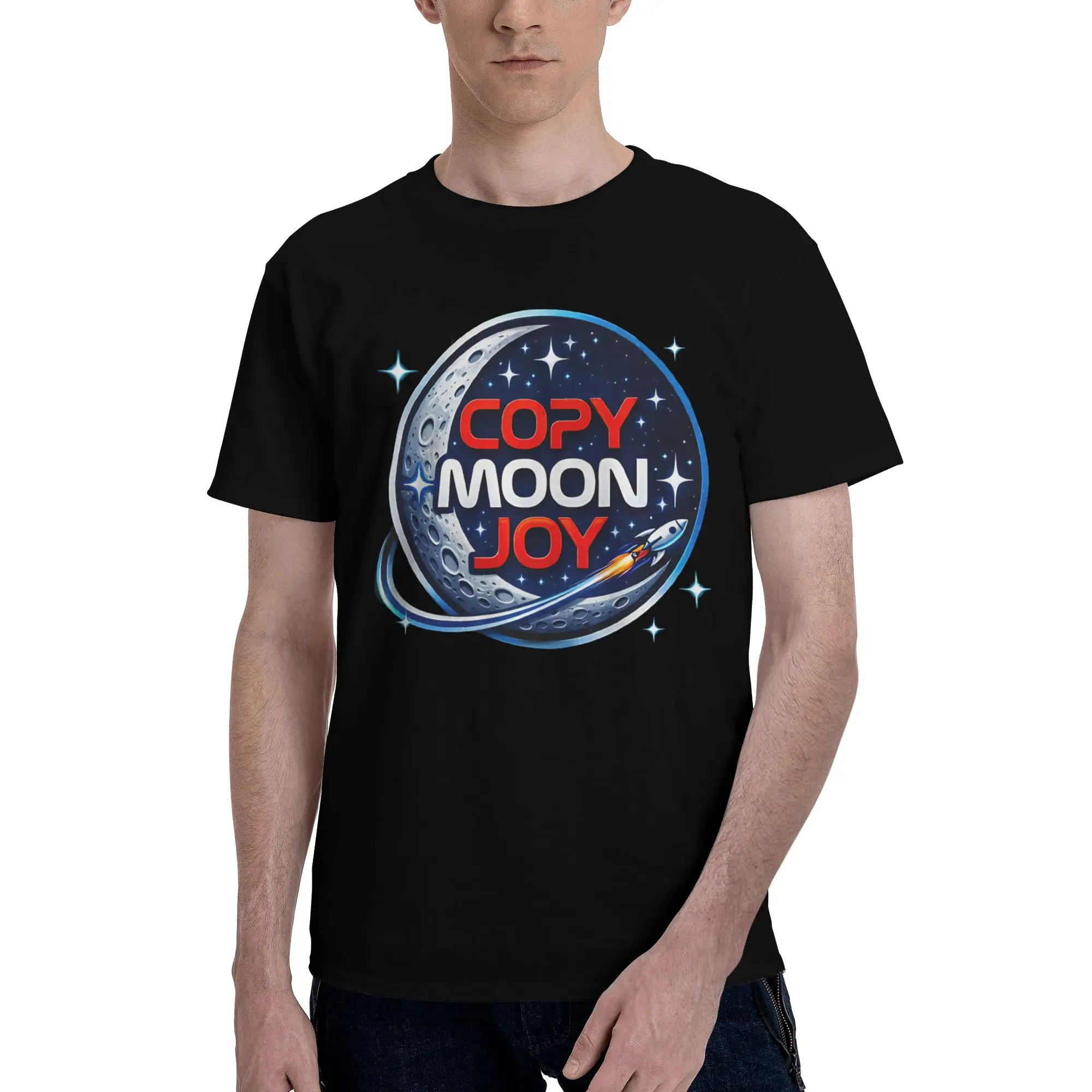 Copy Moon Joy 16 Novelty 100% Cotton T-Shirt  Tops Tees For Men