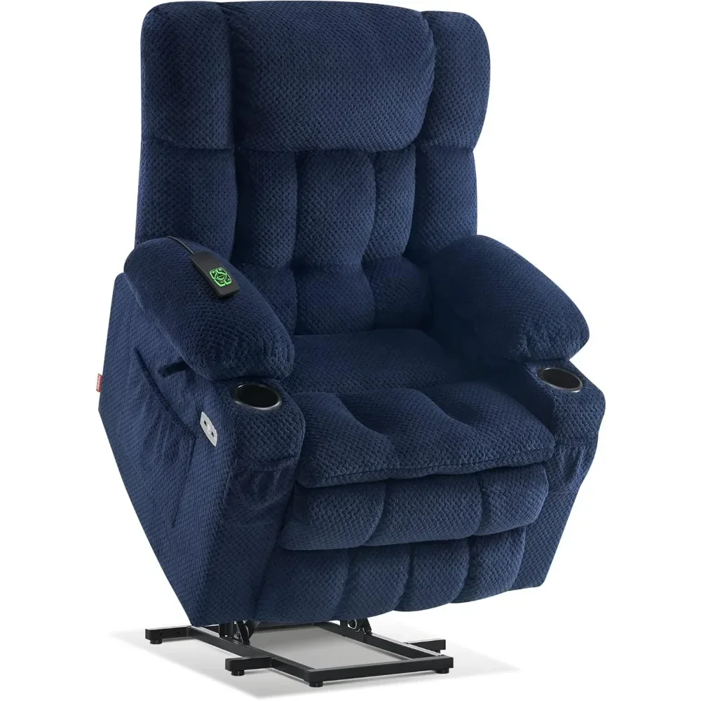 Dual Motor Power Lift Recliner Chair with Massage and Heat for Elderly People  Infinite Position  USB Ports