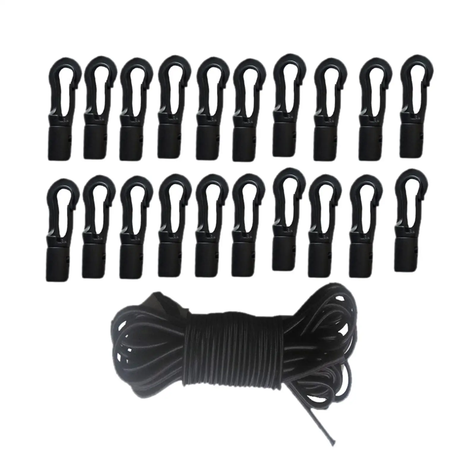 Elastic tie Tensioners, Heavy Duty Fastening Strap for Luggage, Tarpaulin, Tent, Boat, Kayak