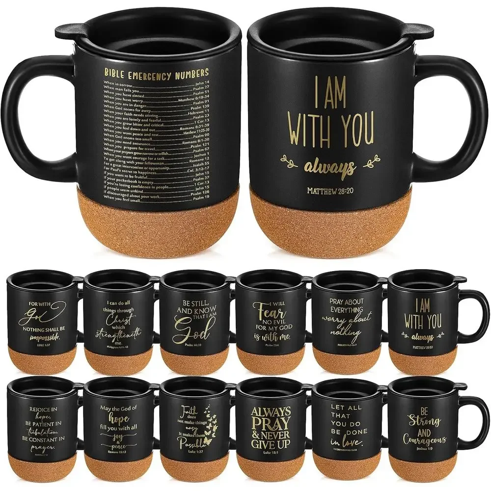 24 Set Christian Mugs Mothers Day Gits Bulk Ceic Coee Cups with Bible Verses Religious Gits or Church Oice Women Men Employee Co