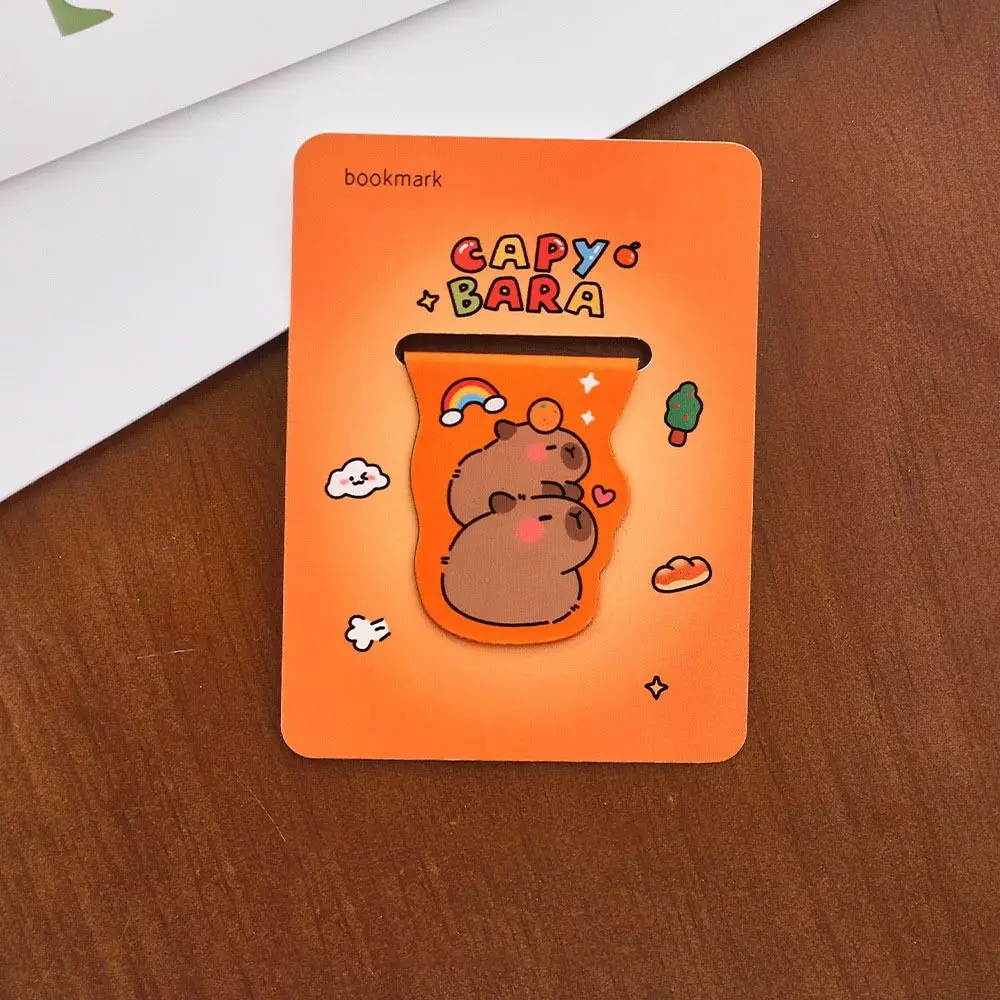 Kawaii Capybara Metal Bookmark Exquisite Durable Cartoon Book Clip Portable Multifunction Book Page Holder Student