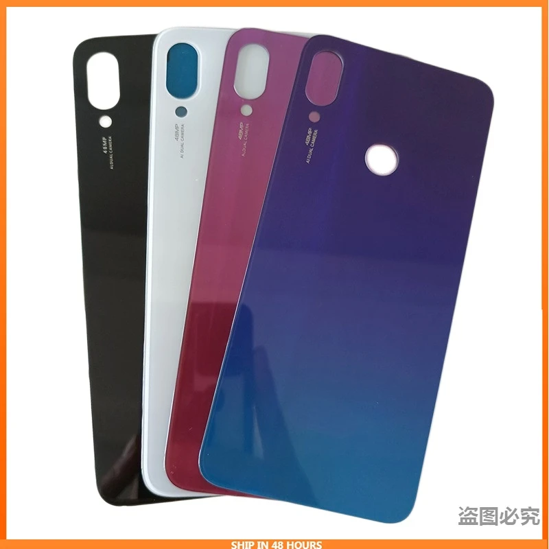 10Pcs For Xiaomi Redmi Note 7 Battery Cover Back Glass Panel Rear Door Housing Case Replace For Redmi Note 7 Pro Battery cover