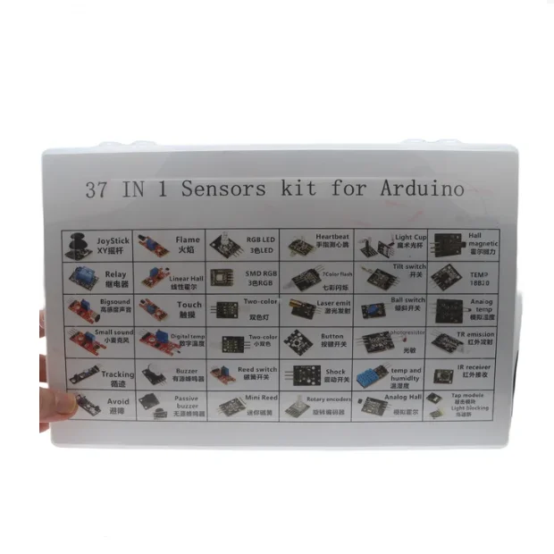 Arduino Starters Sensor Kit 37-in-1 Includes RGB Joystick Optical Rotary Encoder Module, Obstacle Avoidance